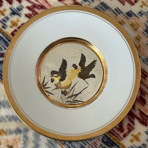 Vintage 24K Gold Trim "The art of chokin" plate